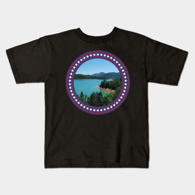 Lake Shasta Kids T-Shirt by MonkeyBusiness